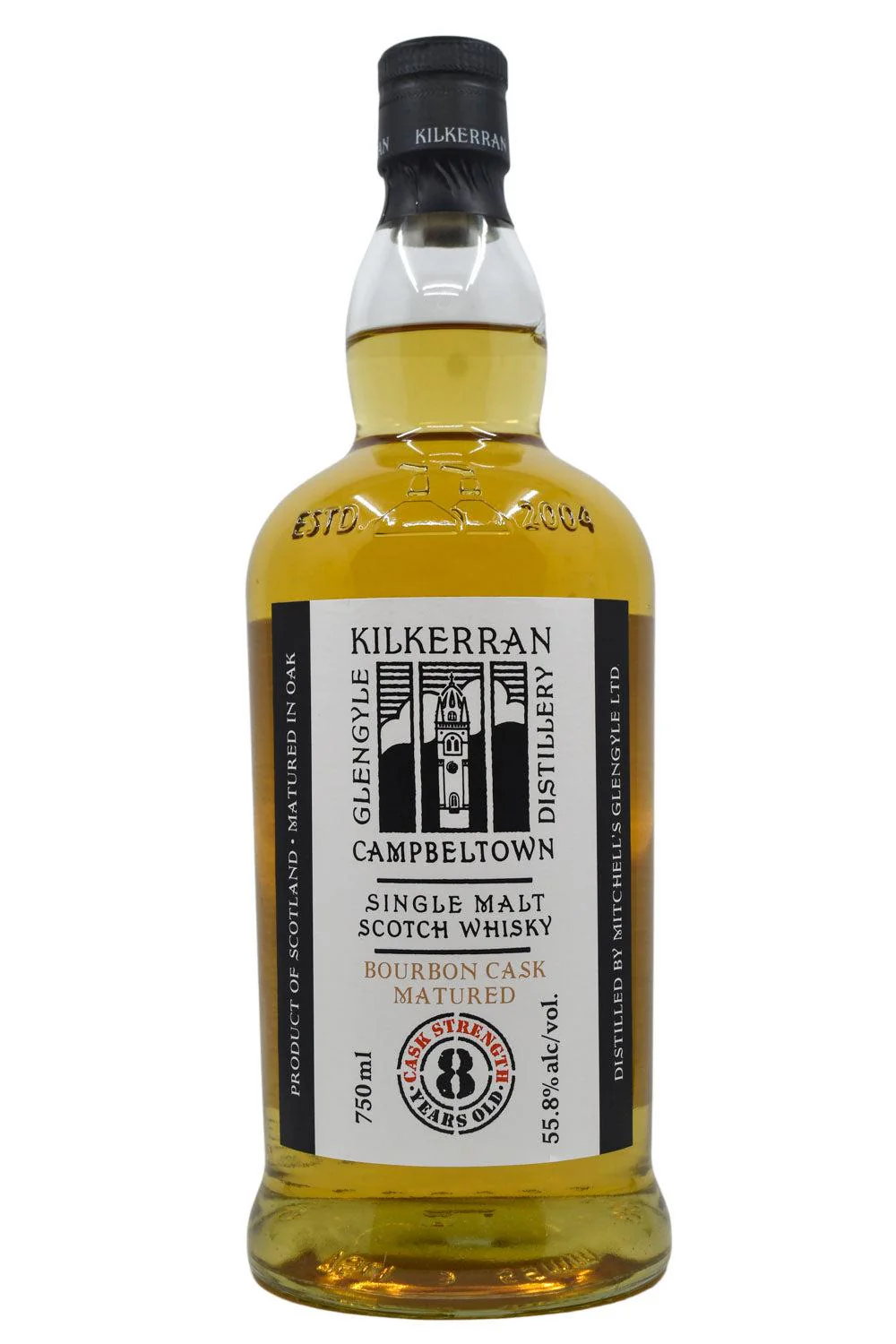 Kilkerran (Glengyle) 8 Year Old Cask Strength Bourbon Cask Matured Scotch