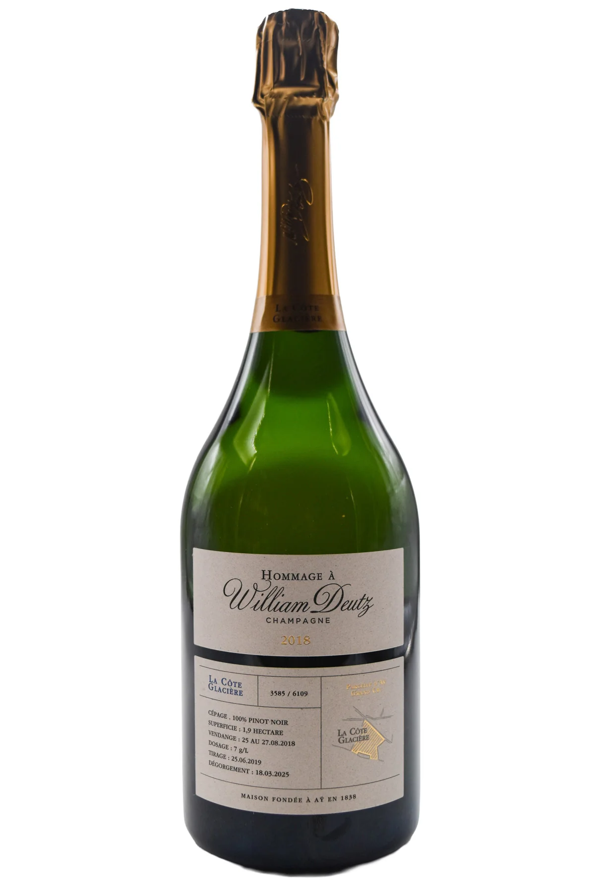 Deutz Champagne Brut Hommage a William Deutz La Cote Glaciere 2018