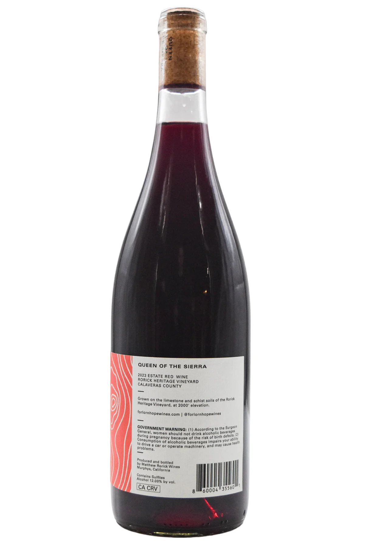 Forlorn Hope Queen of the Sierra Calaveras Co. Estate Red Wine 2023 - Image 2