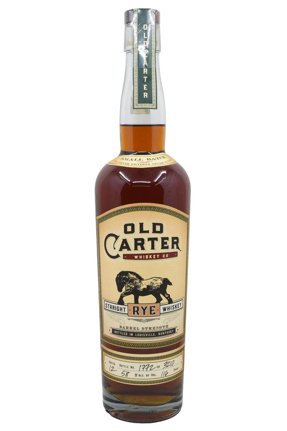 Old Carter Straight Rye Whiskey Batch #12